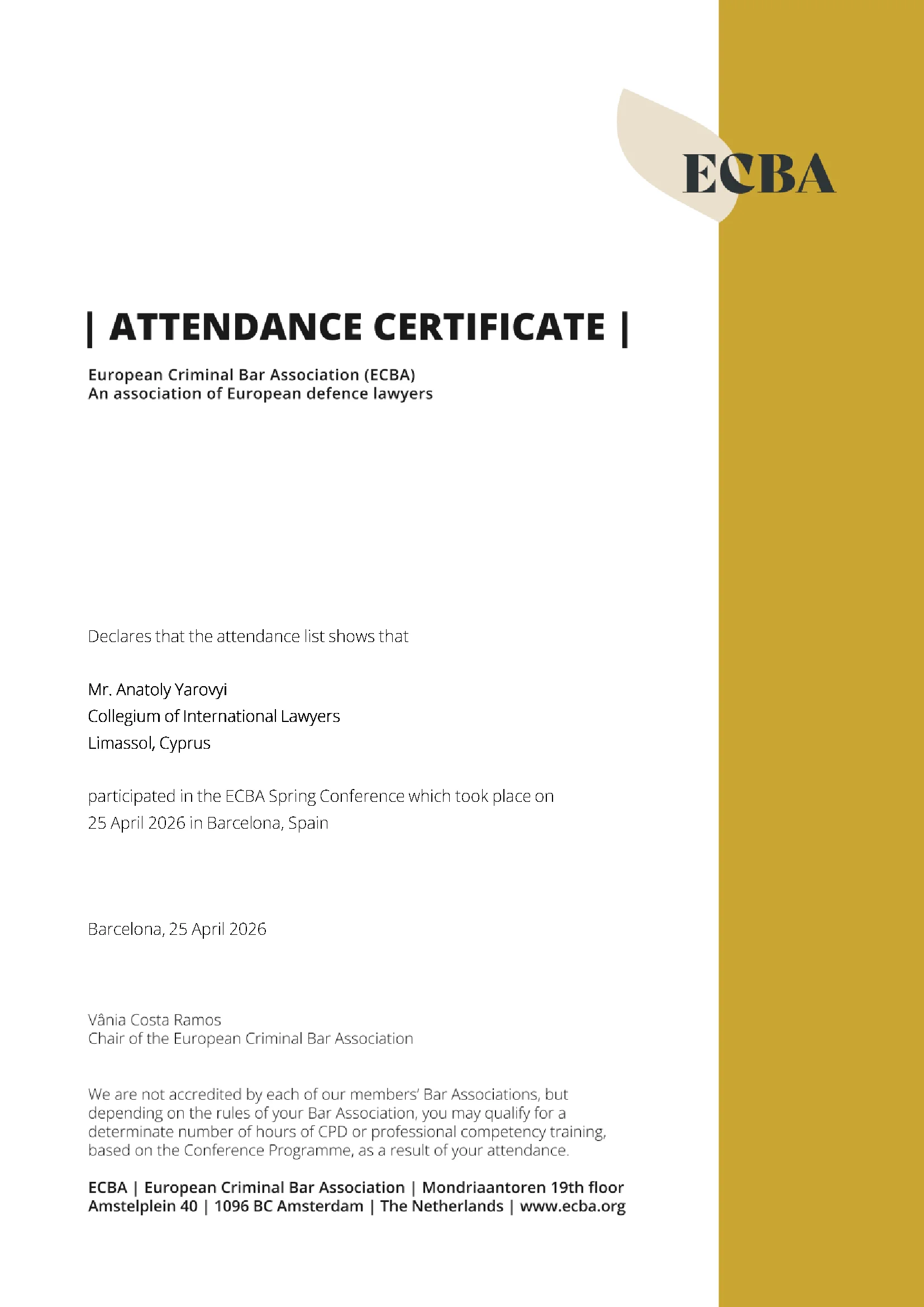 certificate-ECBA
