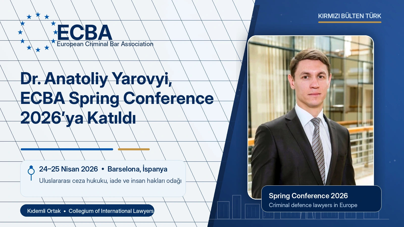 Dr. Anatoly Yarovyi, ECBA Spring Conference 2026’ya Katıldı
